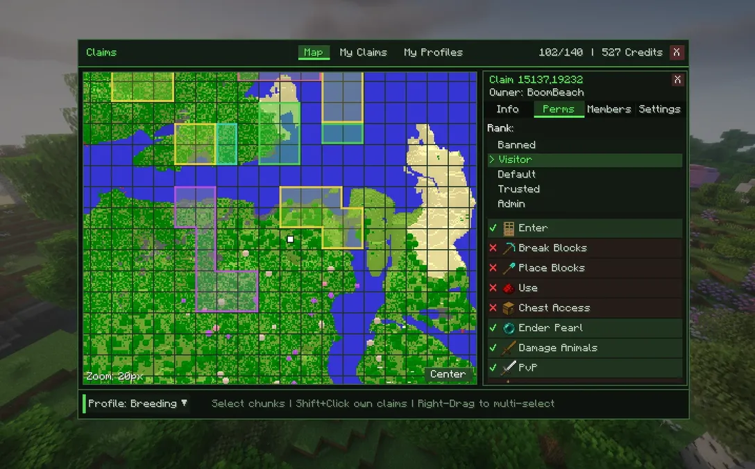 Claimed Minecraft base